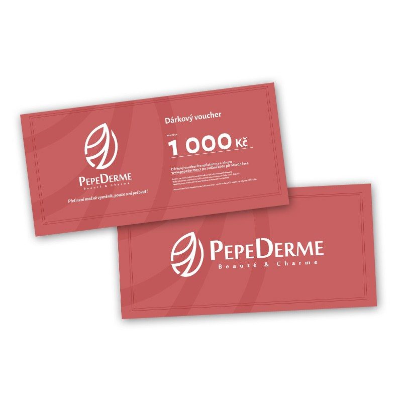 Dárkový voucher poukaz od PepeDerme 1000 Kč
