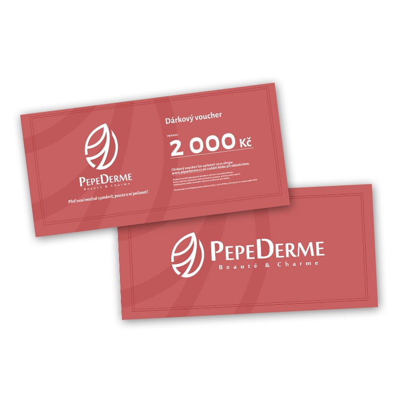 Dárkový voucher poukaz od PepeDerme 2000 Kč